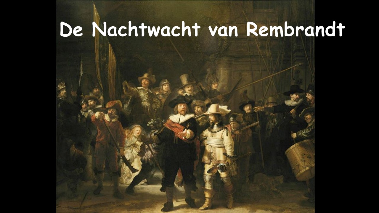 Het meisje op De Nachtwacht van Rembrandt
