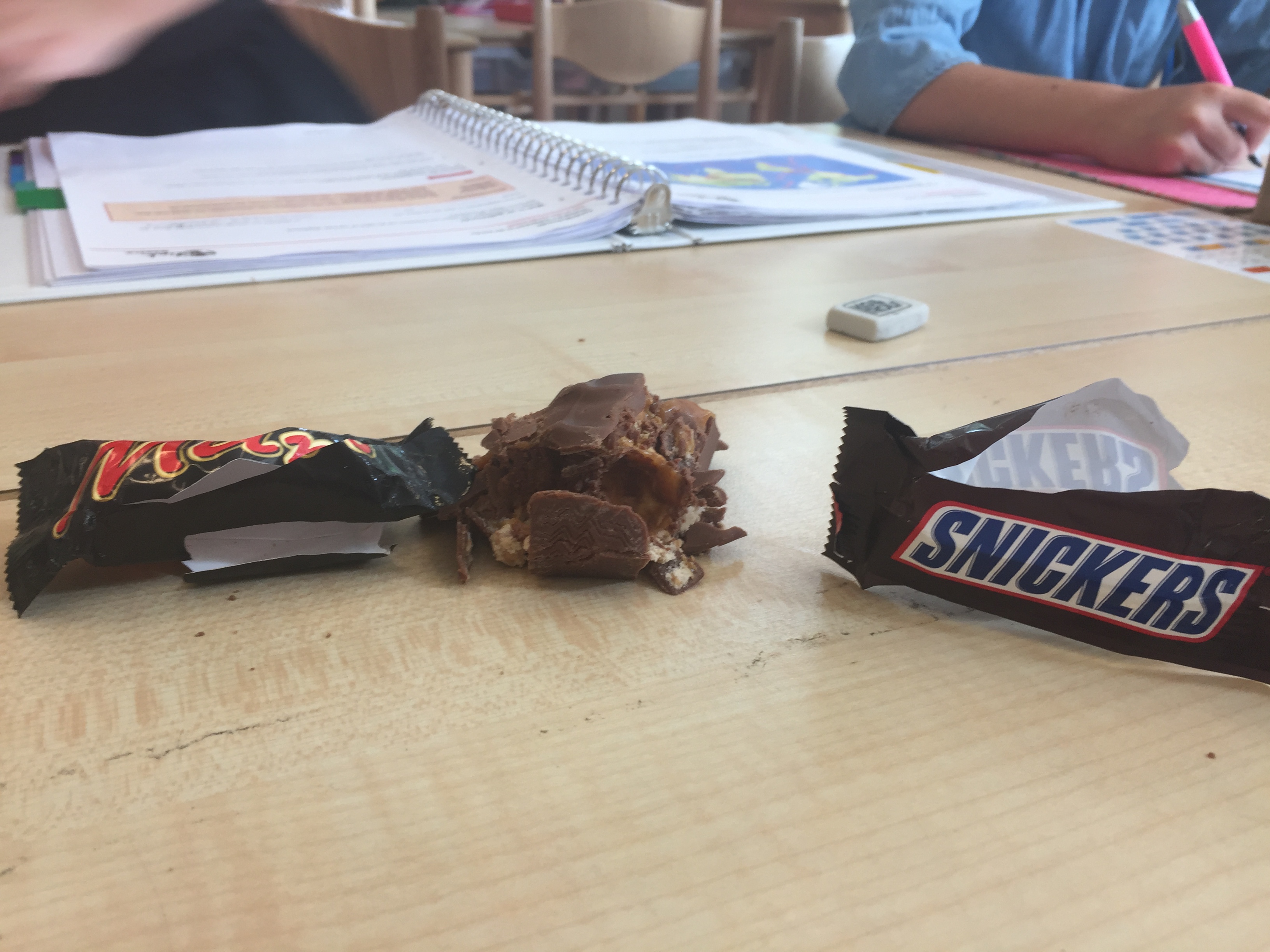 De Mars en Snickers-proef